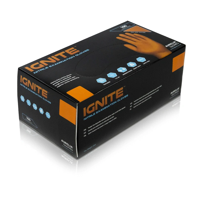 Nitrilové rukavice Aurelia IGNITE oranžové