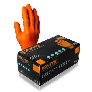 5 x Nitrilové rukavice Aurelia IGNITE oranžové